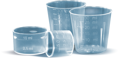 10ml Odměrka kalíšek pro léky průměr 28mm