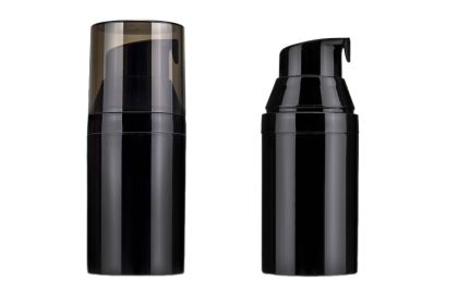 30 ml airless lahvička BALI - černá s kouřovým víčkem