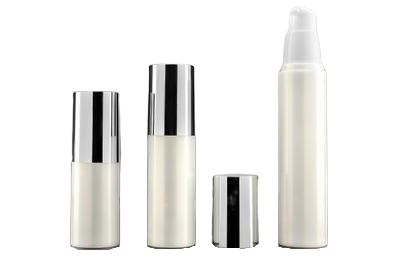 Airless lahvička bílá se stříbrným víčkem 50ml