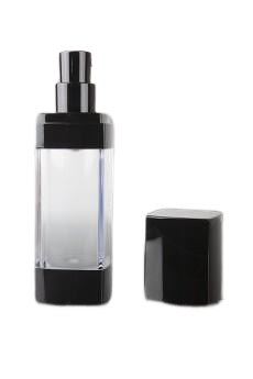 Airless lahvička čirá s černými detaily 50ml