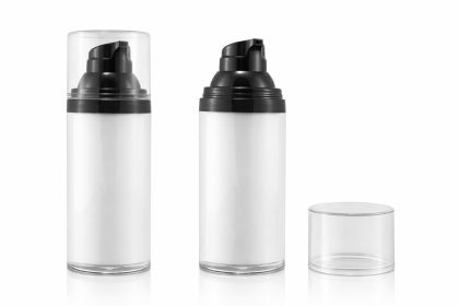 50 ml airless lahvička mat s černými detaily
