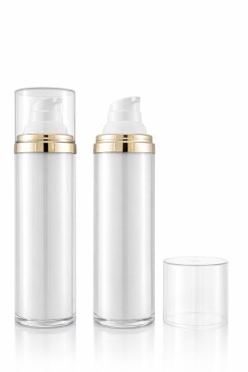 75 ml airless lahvička mat se zlatými detaily