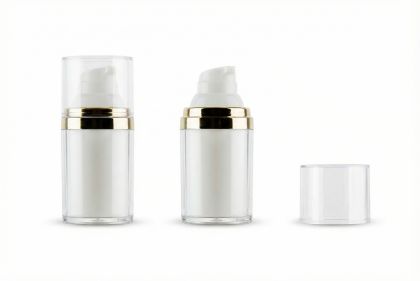 30 ml airless lahvička mat se zlatými detaily