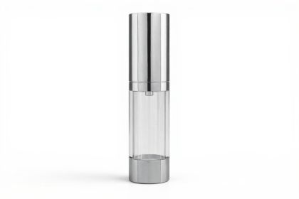 15 ml airless lahvička LUX stříbrná LESK