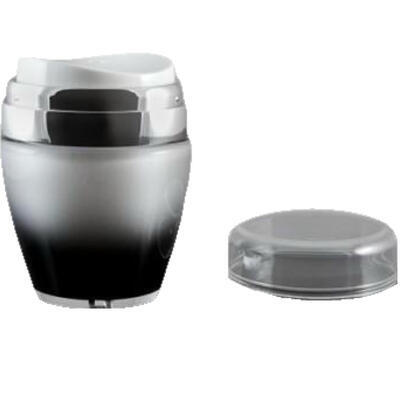 Akrylový kelímek 15ml černobílý s airless pumpičkou