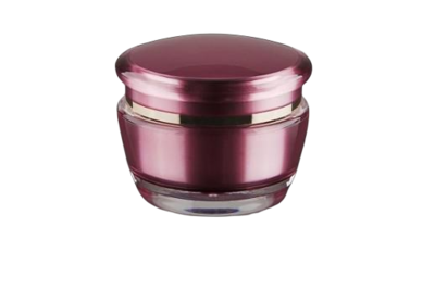 Akrylový kelímek 15ml růžový se zlatým proužkem