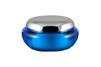 Akrylový kelímek 20ml modrý se stříbrným víčkem