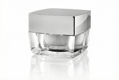 30 ml akrylový kelímek, stříbrné víčko lesk + PP mezivíčko