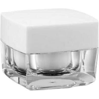 Akrylový kelímek 4ml s bílým víčkem + mezivíčko