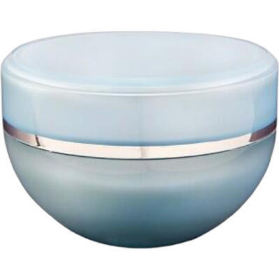 Akrylový kelímek 50ml modrý se stříbrným proužkem