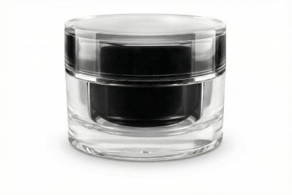 30 ml akrylový kelímek černý, černé víčko + PP mezivíčko