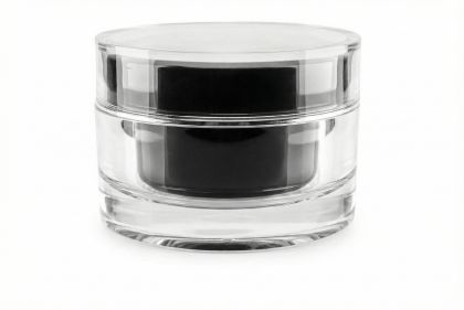 50 ml akrylový kelímek černý, černé víčko + PP mezivíčko