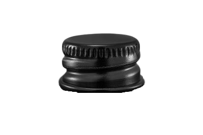 Alu šroubovací uzávěr na lahvičky 18/410/ černý