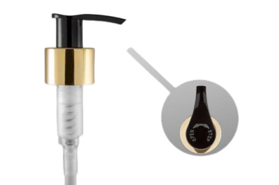 Dávkovač  černý se zlatým proužkem - klasik 24/410 DP09