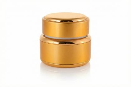 30 ml Hliníkový kelímek dvoustěnný zlatý, víčko + PP mezivíčko