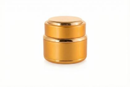 8 ml Hliníkový kelímek dvoustěnný zlatý, víčko + PP mezivíčko