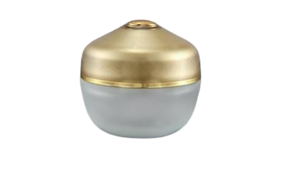 Kelímek 50ml - ledové sklo se zlatým víčkem