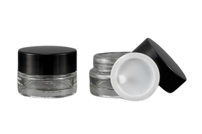 Kelímek čirý 10ml - s černým víčkem