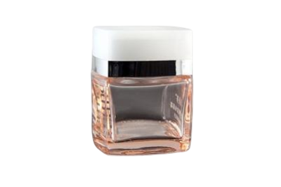 Kelímek čirý růžový 30ml - s bílým víčkem