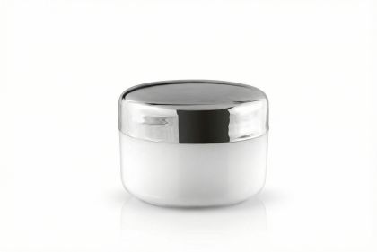 30 ml kelímek bílý, stříbrné víčko + PP mezivíčko