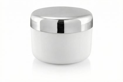 50 ml kelímek bílý, stříbrné víčko + PP mezivíčko