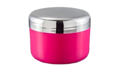 Kelímek se stříbrným víčkem 50ml - růžový + mezivíčko