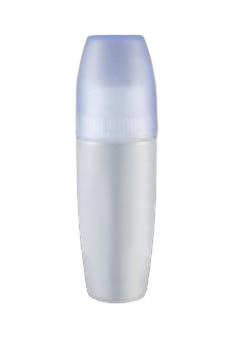 Lahvička plastová bílá s modrým víčkem 20ml