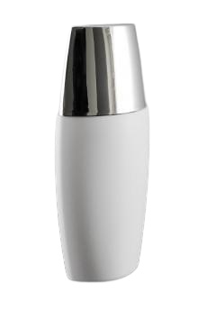 Lahvička plastová bílá se stříbrným víčkem 60ml