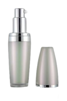 Lahvička plastová bílá se stříbrnými detaily 60ml