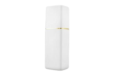 Lahvička plastová bílá se zlatým proužkem 200ml