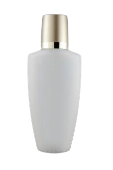 Lahvička plastová bílá se zlatým víčkem 250ml