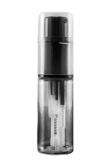 Lahvička plastová čirá s černými detaily 18ml