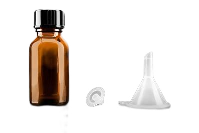 Lahvička plastová hnědá 15ml