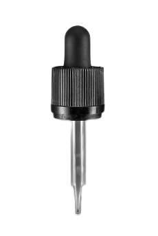 Pipeta černá vroubkovaná uzávěry plast/  sklo 10ml 18/410