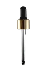 Pipeta černo-zlatá  SOFI uzávěry plast/ sklo 18/410 50ml