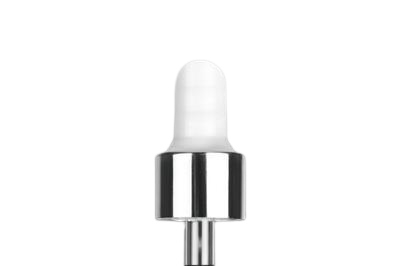 Pipeta stříbrno-bílá  SOFI  uzávěry plast/ sklo 10ml 53mm