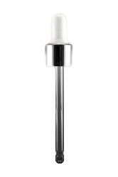 Pipeta stříbrno-bílá SOFI uzávěry plast/ sklo 30ml 18/410