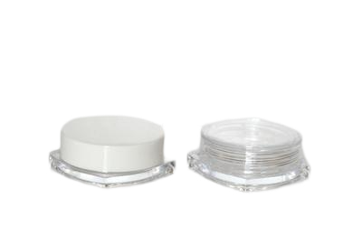 Plastový hranatý 3ml,  transparent S03