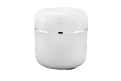 Plastový kelímek 100ml bílý se stříbrným proužkem