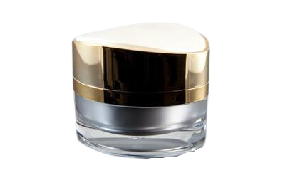 Plastový kelímek 15ml čirý se zlatým víčkem