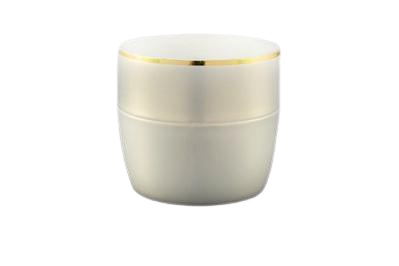 Plastový kelímek 30ml bílý s oranžovým víčkem