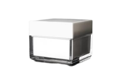 Plastový kelímek 50ml bílý krychlový