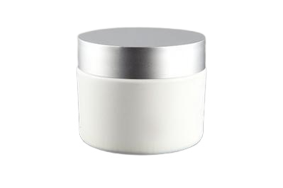 Plastový kelímek 50ml bílý se stříbrným víčkem