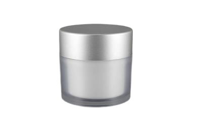 Plastový kelímek 50ml bílý se stříbrným víčkem