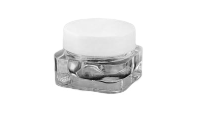 Plastový kelímek čirý 3ml s bílým víčkem