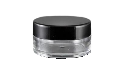 Plastový kelímek kulatý 10ml s černým víčkem