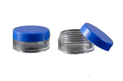 Plastový kelímek kulatý 10ml s modrým víčkem