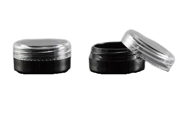 Plastový kelímek kulatý 3ml,  černý S02