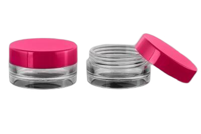 Plastový kelímek kulatý 8ml s růžovým víčkem