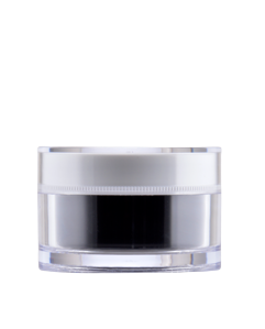 Plastový kelímek PP černý 50ml s bílým víčkem